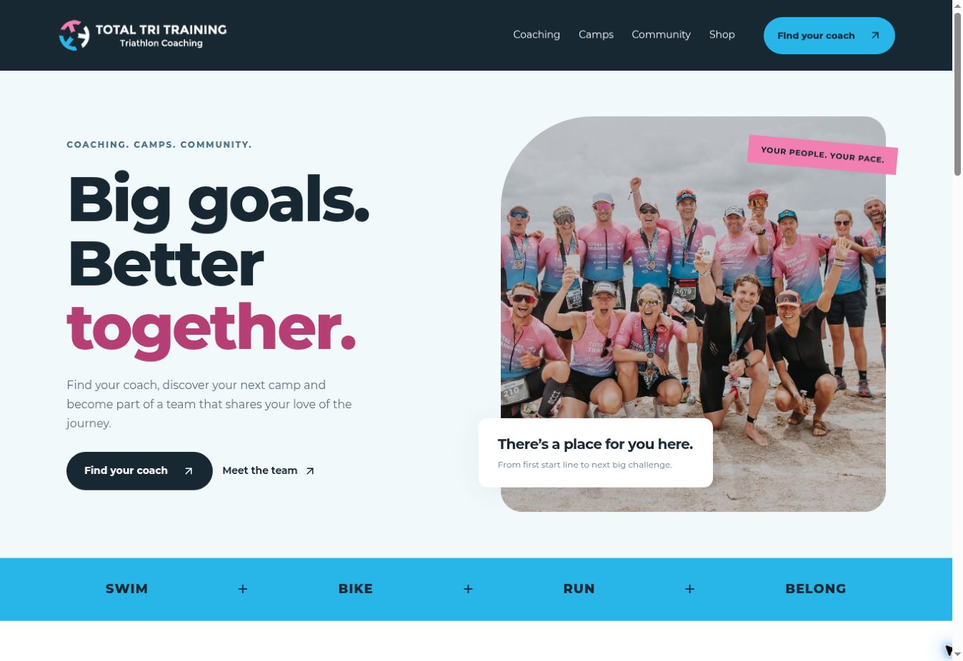 Community homepage design snapshot